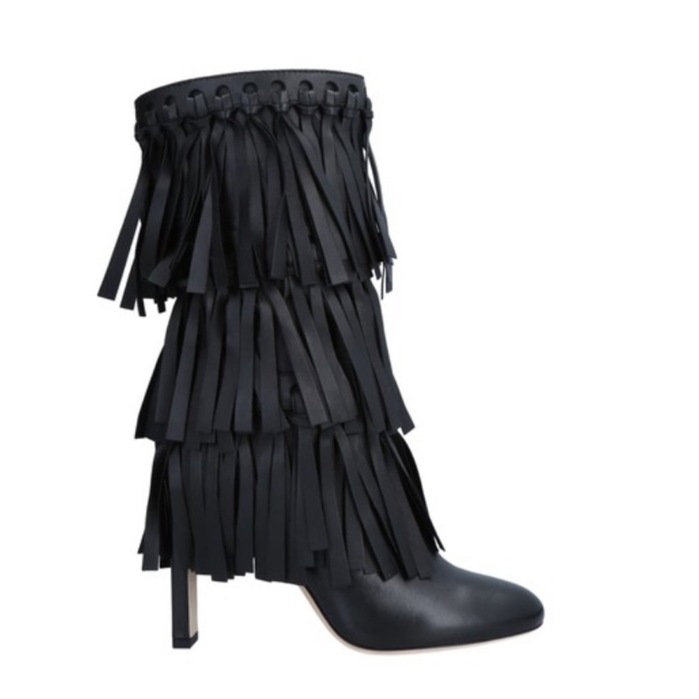 JIMMY CHOO*Black Fringe Boots EU 35.5 $2380 - Picture 4 of 8